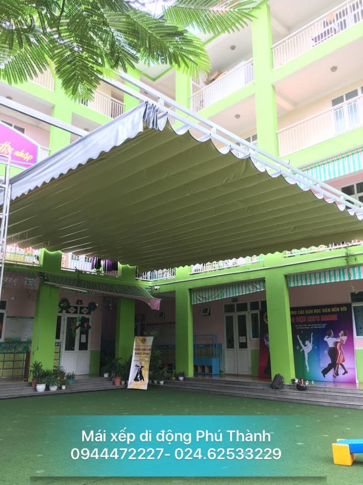 Mái xếp di đông cho trường tiểu học Hà Nội